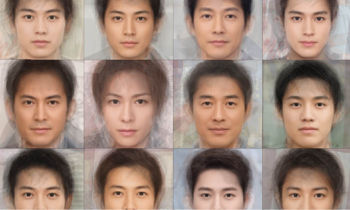13タイプのイケメン俳優の平均顔